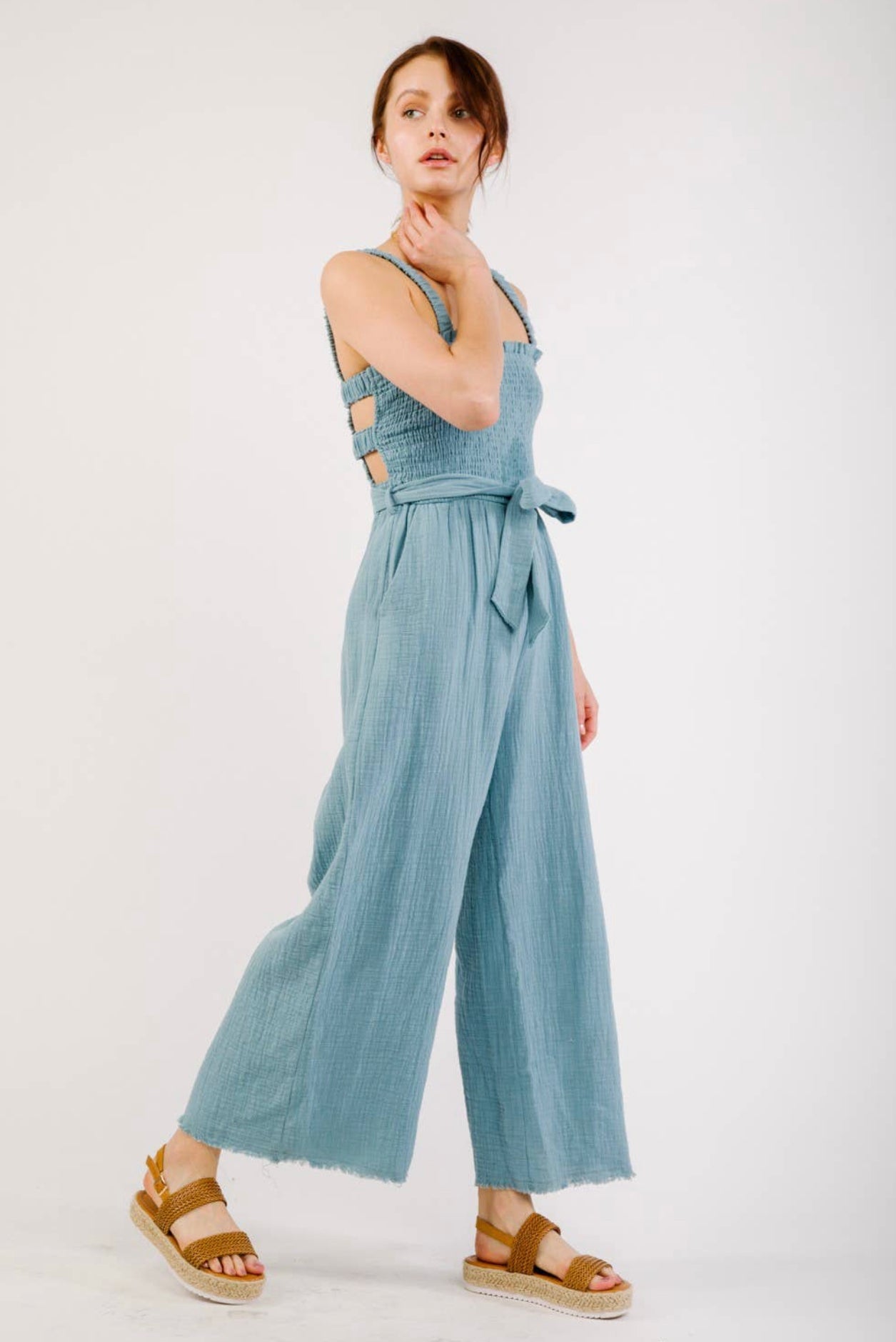 Ocean Wide Leg Romper