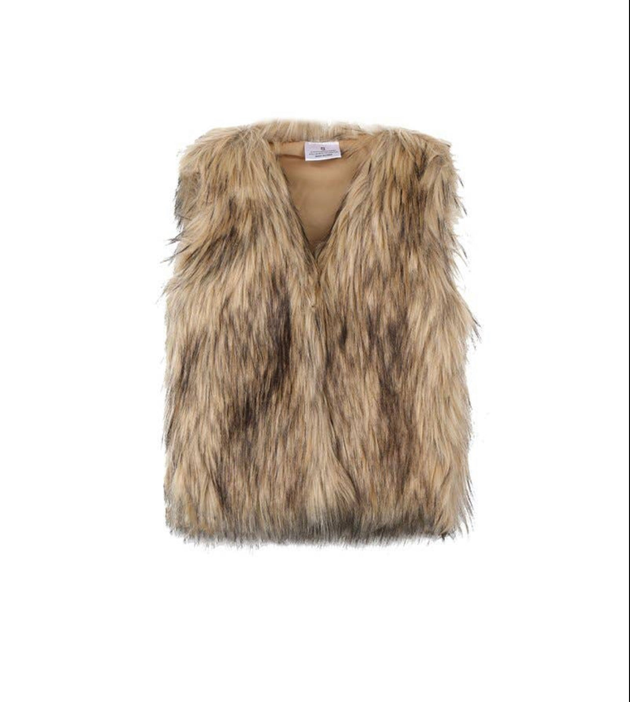 Gold Faux Fur Vest