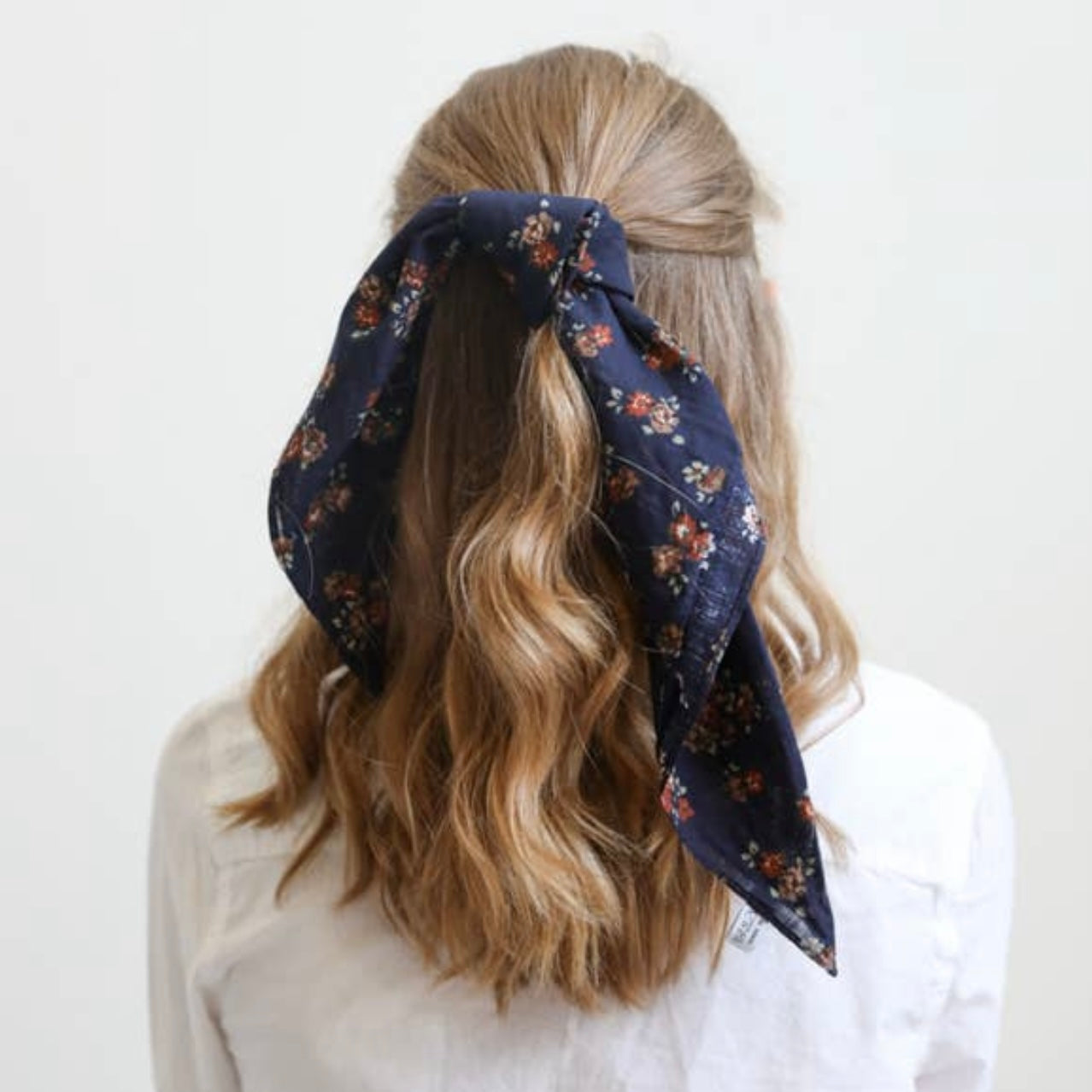 Floral Square Hair Tie