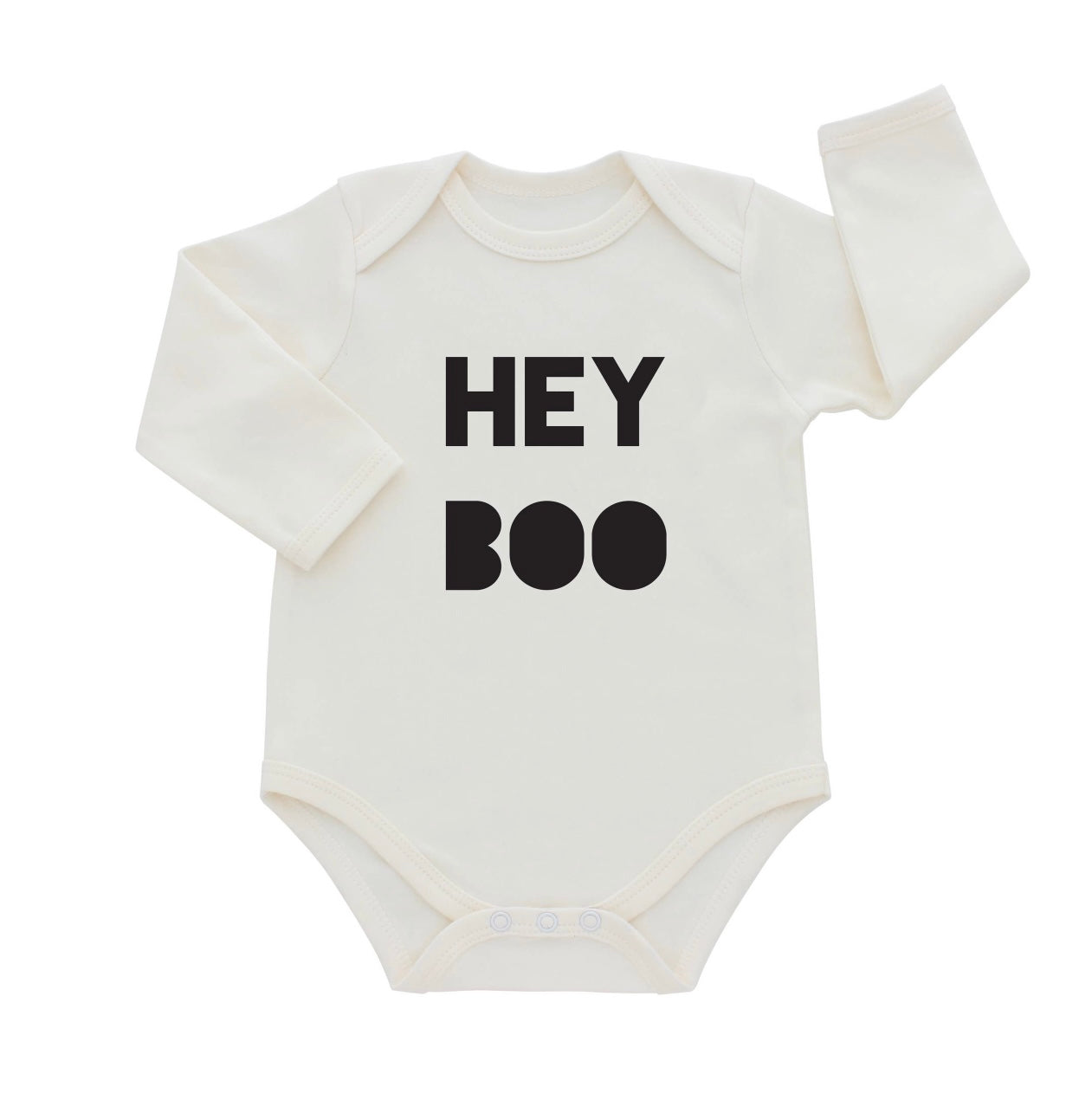 “Hey Boo” Halloween Long-Sleeve Onesie