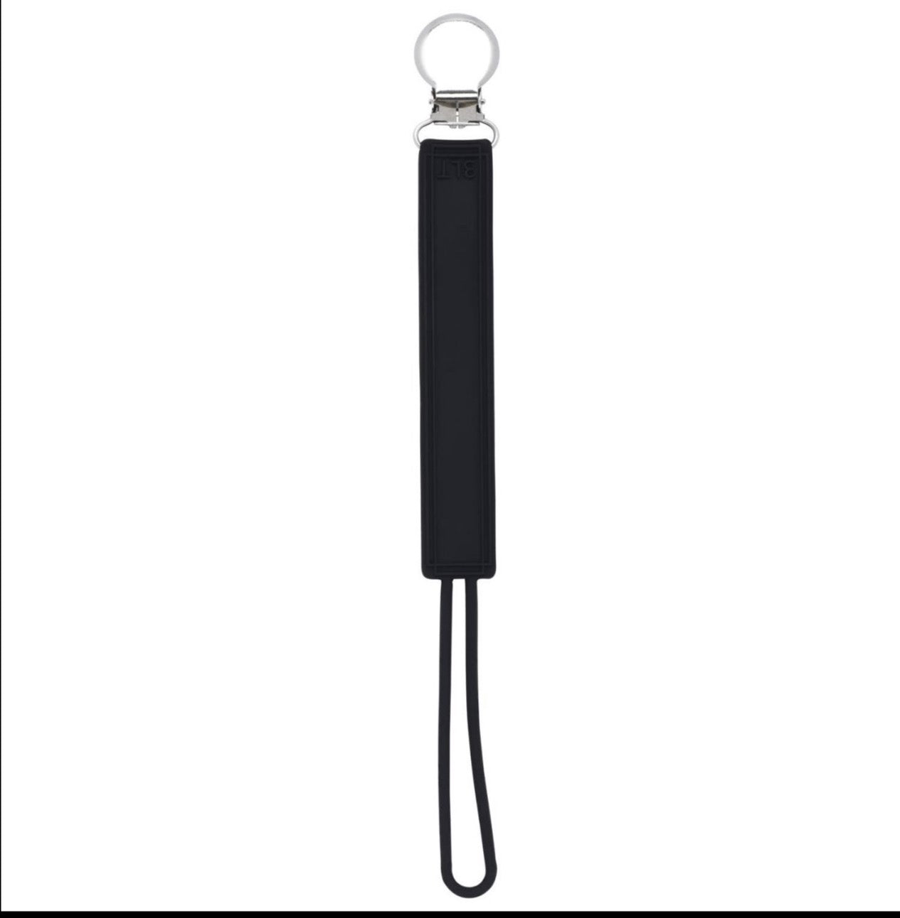 Classic Black All Silicone Modern Pacifier Clip