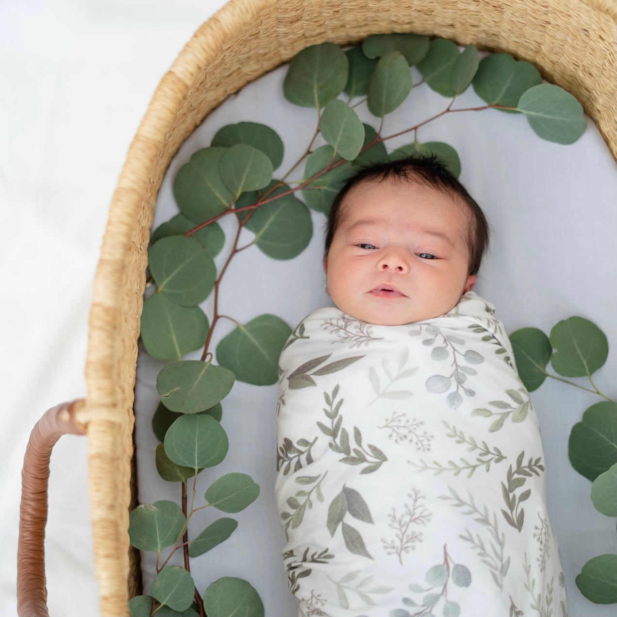 Graceful Greenery Swaddle Blanket