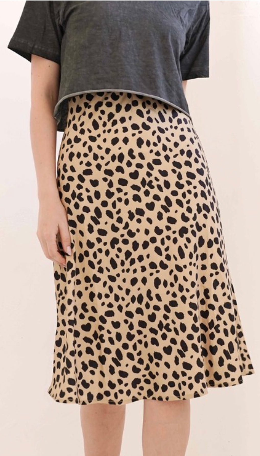 Leopard Flair MIDI Skirt